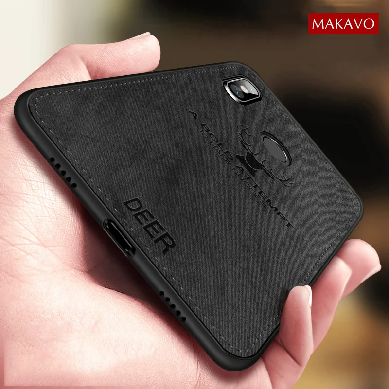 Чехол MAKAVO для Xiaomi Redmi Note 6 Pro ретро ткань текстура ткани мягкий чехол телефона