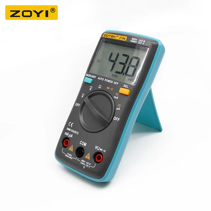 ZOYI ZT98 ручной профессиональный цифровой мультиметр Удержание данных истинный RMS