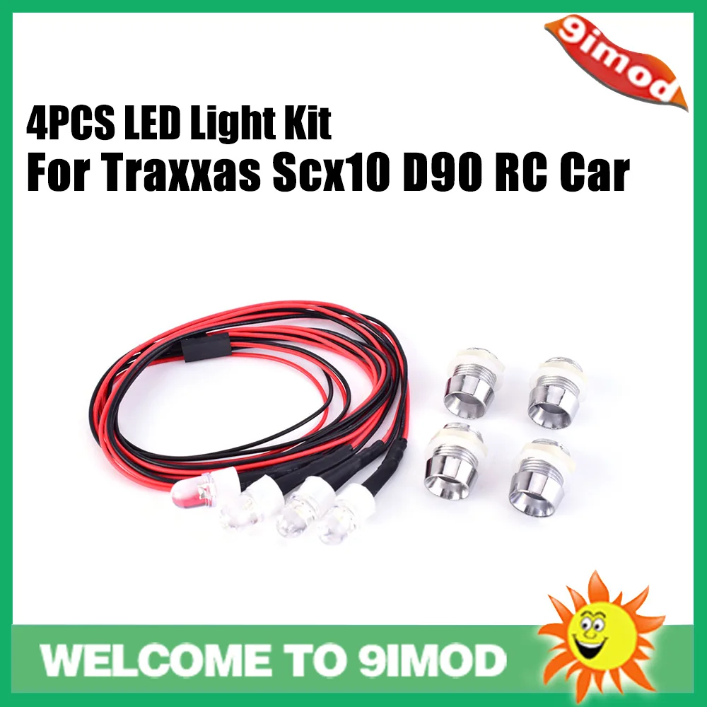 4 шт. новые красные и белые 8 мм светодиодные фары головного света для Traxxas Tamiya Axial