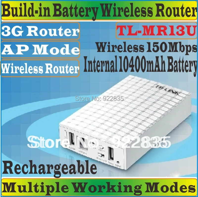 Chineseпрошивка TP Link TL MR13U портативный аккумулятор 10400 мАч беспроводной N150 домашний
