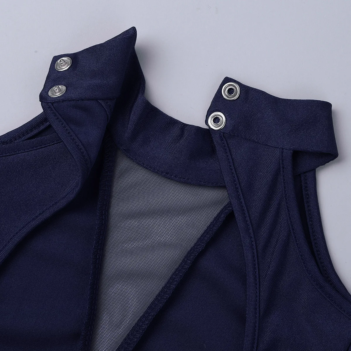 Фото Kids Girls Ballet Leotards Long Sleeves Mock Neck Cutout Back Ballet Dance Wear Gymnastics Leotard Jumpsuit Bodysuit For Girl №3