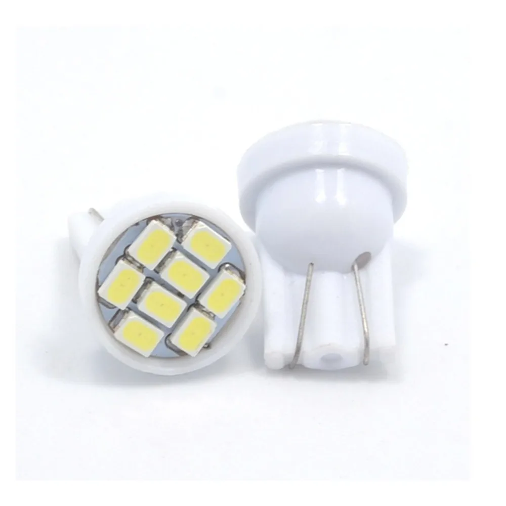 20 шт./лот AC/DC 12V Белый T10 1210 8SMD LED номерных знаков сигнальные лампочки 194 168