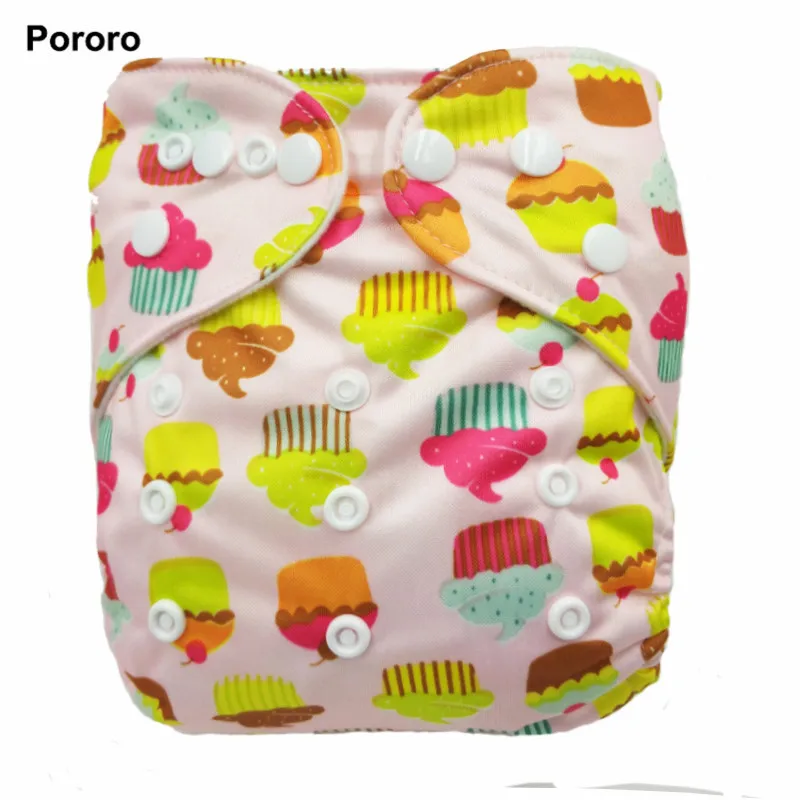 Бренд PORORO, все в одном размере, многоразовые карманные подгузники с застежкой на кнопке, супер мягкая детская Пеленка из моющейся ткани, подгузник