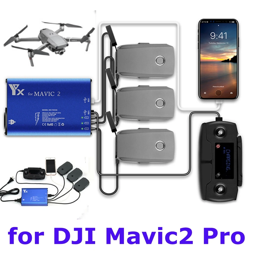 Смарт аккумулятор 5 в 1 для DJI Mavic 2 Drone пульт дистанционного управления зарядное