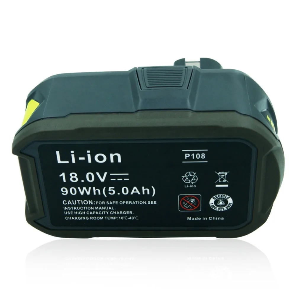 Новый P117 Зарядное устройство для Ryobi 9 6 V-18 V + 1 шт. 18 5000 мА/ч литий Батарея Замена P108