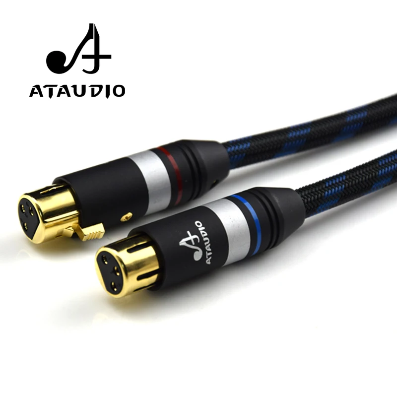 ATAUDIO Hifi медный и серебряный shuffling XLR кабель Hi-end позолоченный 2xlr | Электроника
