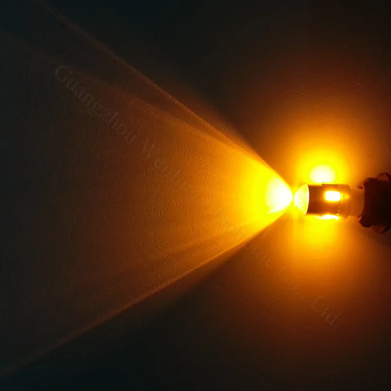 Led T10 W5W Автомобильная светодиодная лампа белого синего красного цвета Янтарный