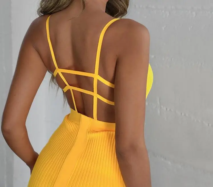 Модное женское Бандажное облегающее простое Сексуальное вечернее короткое