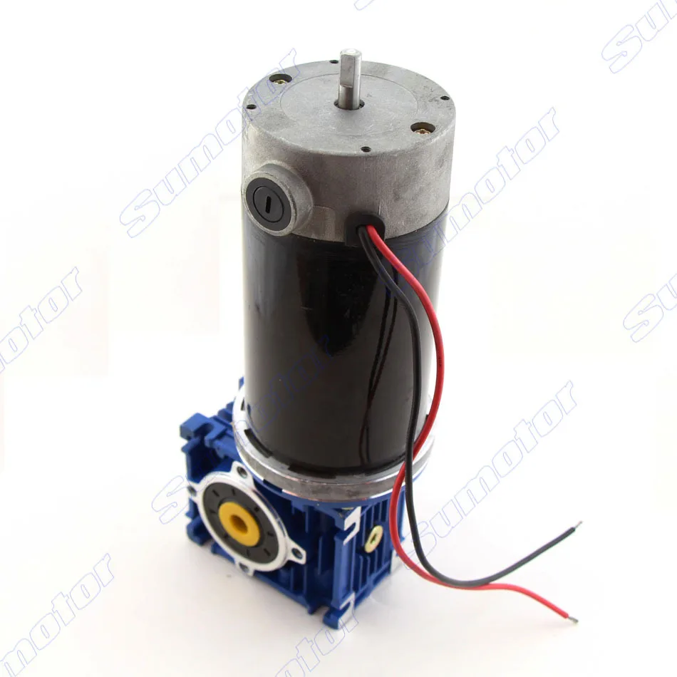 GW80170 DC 12V 24V хвостовый вал для энкодера червь Зубчатый редуктор электродвигатель