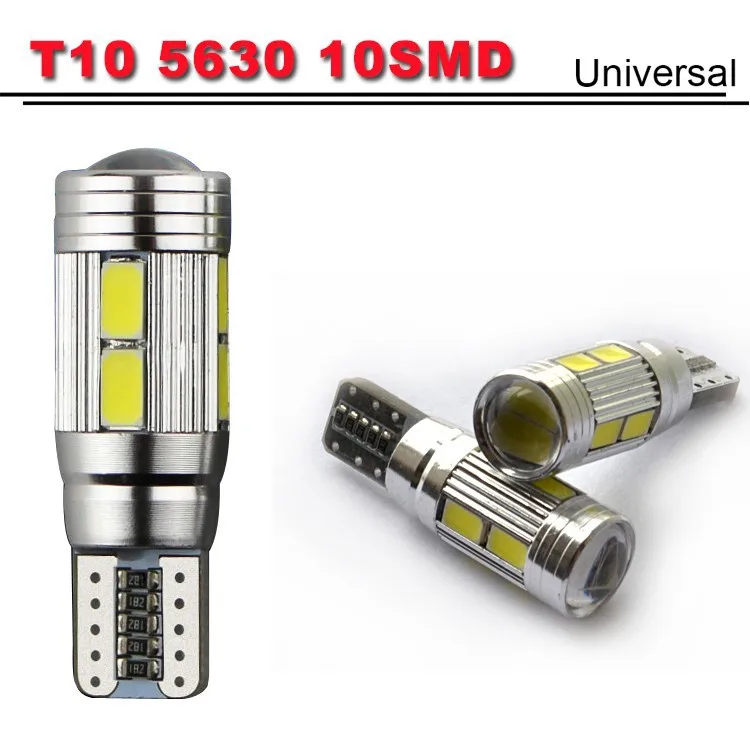 1 шт. алюминиевый корпус высокой мощности HID COB T10 Автомобильный светодиодный