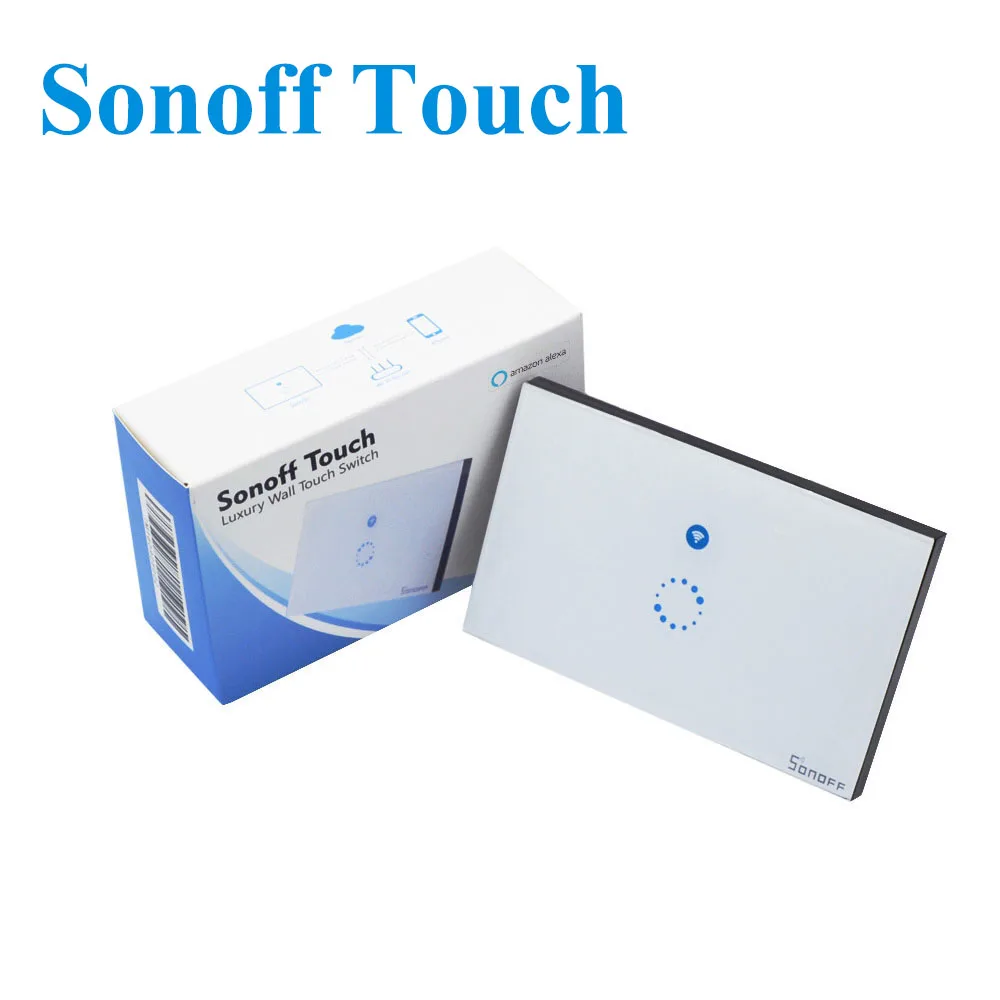 Sonoff Touch EU US Wifi настенный сенсорный выключатель 1 банда способ беспроводной пульт