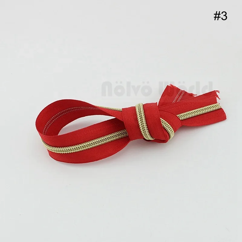 10-30 ярдов/партия, 11 цветов 5# нейлоновая застежка-молния, №5 пластиковые молнии для сумок, сумок, кошельков, одежды брюк шитья - Цвет: red gold