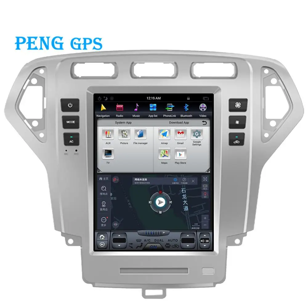 10 4 &quotTesla автомобильный Радио вертикальный экран для Ford Fusion Mondeo 2007 2010 gps