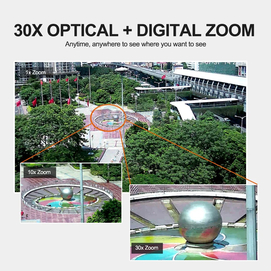 Stardot Wifi мини 1080MP IP PTZ камера сетевая Onvif скоростная купольная 36X зум 100 м ИК Ночное