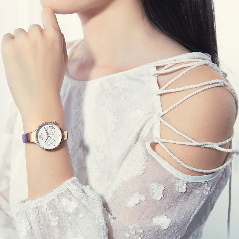 Relogio Feminino Топ люксовый бренд женские часы платье кожа водонепроницаемые