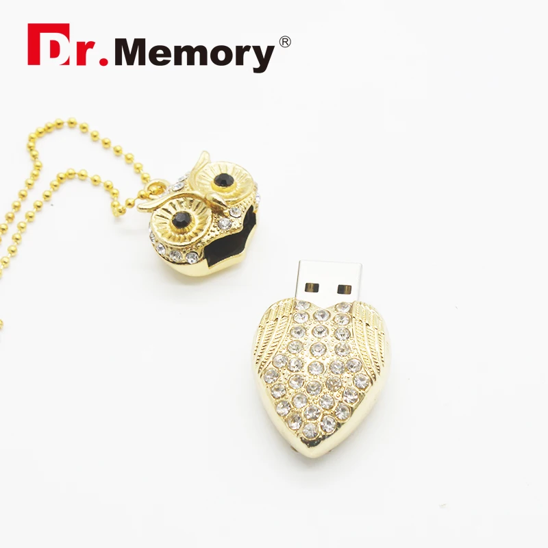 Металлический флеш-накопитель в виде совы USB-накопитель 32 ГБ милый металлический