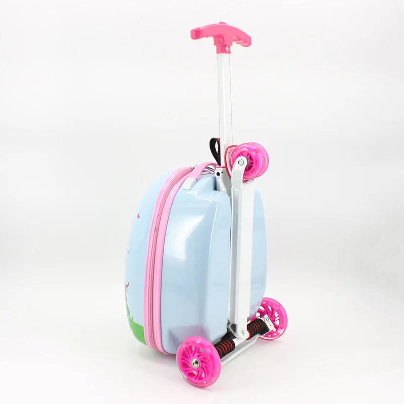 children's luggage skateboard pull rod box 16-inch Lightening wheel boy and girl's baby travel boarding | Багаж и сумки