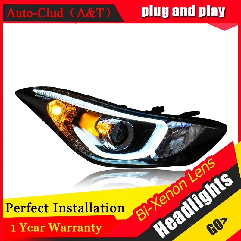 Автомобильный Стайлинг для фары автомобиля Hyundai Elantra angel eyes 2012-2016 bi xenon lens h7 |