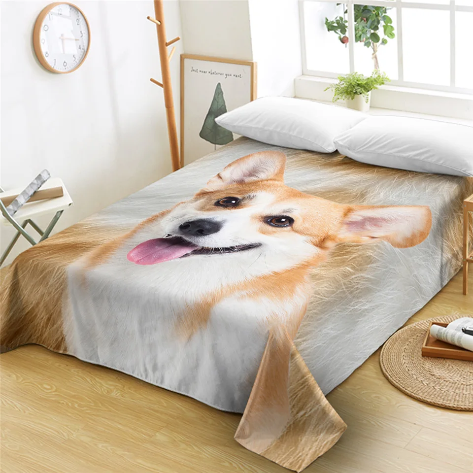 Постельное белье BeddingOutlet для собак с 3D рисунком красивая плоская простыня такса