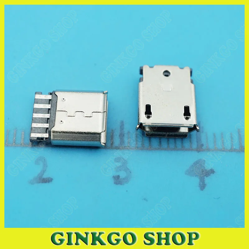 100 шт./лот MICRO USB 5P женский порт разъемов Solding Тип V8 порт|port connector|usb micro female connectorusb