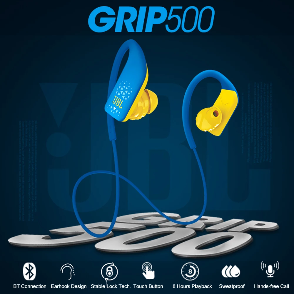 JBL GRIP 500 беспроводные Bluetooth наушники спортивные наушники Hands-free Звонки с микрофоном Музыка fone de ouvido Sweatproof