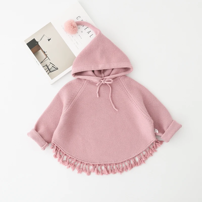 Girls Spring Autumn Jacket Tops clothing For Girl children outerwear Kids pullover Hoodie Clothes Sweater Knitted Coat 1 2 years | Детская
