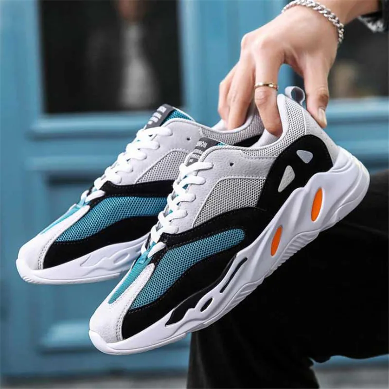 Новинка весны 2019 Спортивная Мужская дышащая легкая обувь для бега Студенческая