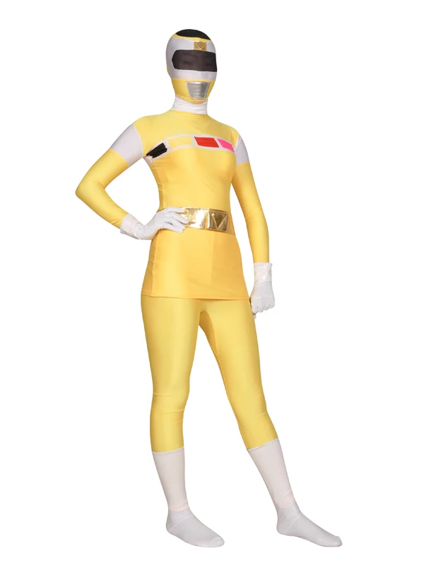 Костюм рейнджера Denji Sentai из спандекса косплей зентай на Хэллоуин