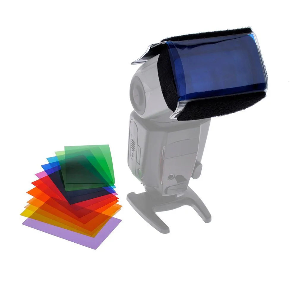 12 цветов s рассеиватель для цветной карты освещение фонарик абажур Canon Nikon Sony