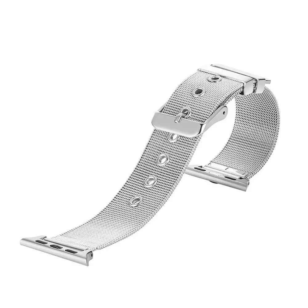 Миланский ремешок из нержавеющей стали для apple watch 42 мм 44 40 38 iWatch band Series 5 4 3 2 1