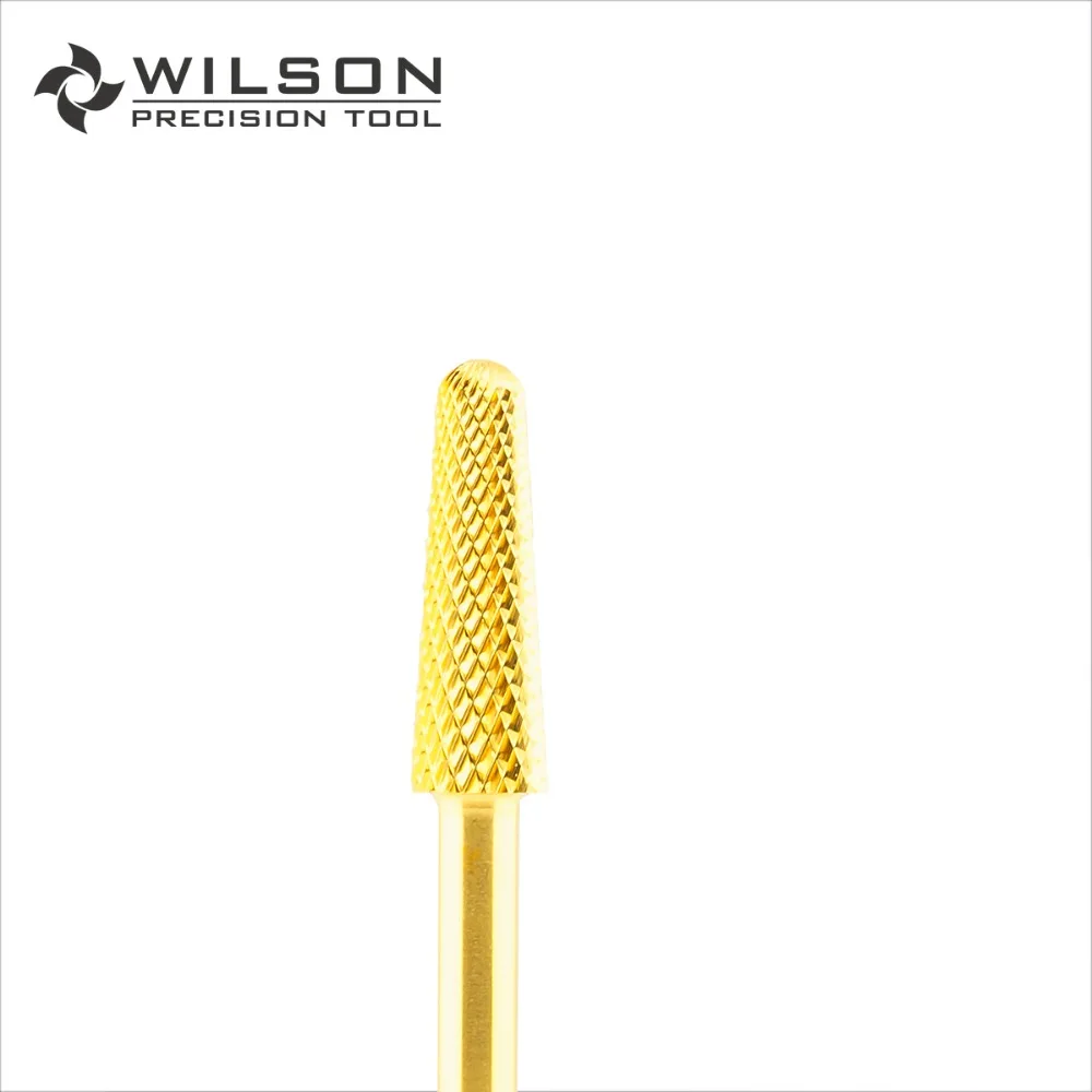 2 шт-конусный бит-покрытие из среднего золота-твердосплавное сверло WILSON для ногтей