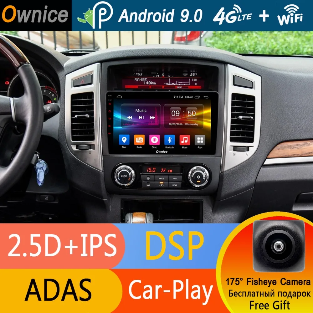 Android 9 0 Octa 8 Core &quotIPS 4 Гб ОЗУ + 32 ПЗУ автомобильный DVD GPS радио плеер для Mitsubishi Pajero V97 V93