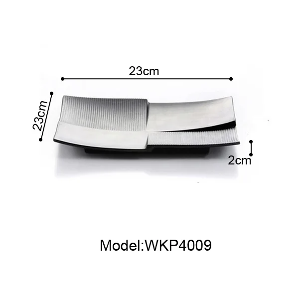 WKP4009 Квадратная тарелка для суши, японская посуда, тарелка для закусок, оригинальное холодное блюдо, тарелка А5, меламна, столовая посуда, тарелка - Цвет: WKP4009