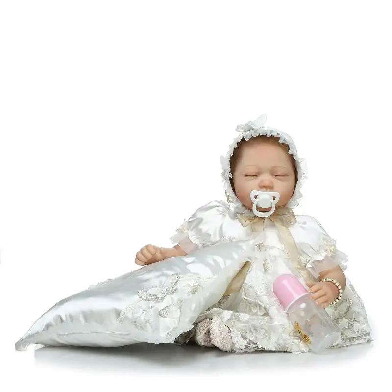 Кукла реборн NPK мягкая силиконовая кукла младенец 22 дюйма хороший подарок для