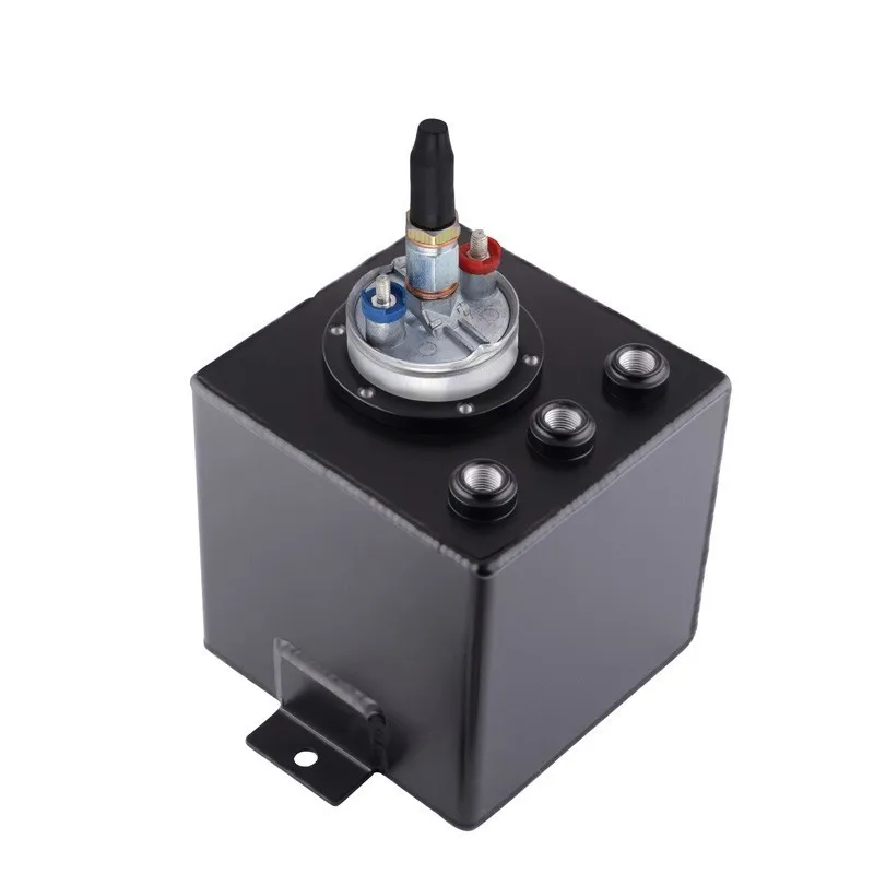 Black SPEEDWOW 2L универсальная Заготовка алюминиевый топливный бак масляный топливный бак с 1 шт. Высокое качество внешний 044 топливный насос - Цвет: Black