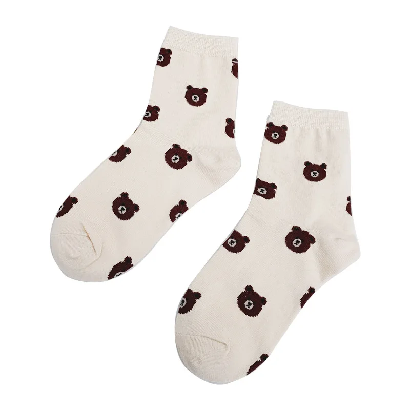 2019 Новинка осени Японский Корейский красивый мультяшный медведь носки с