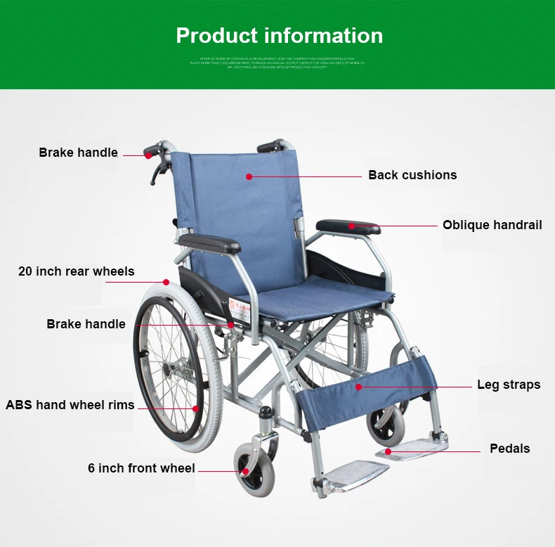Лучшая цена складная задняя портативная инвалидная коляска конкурентоспособная
