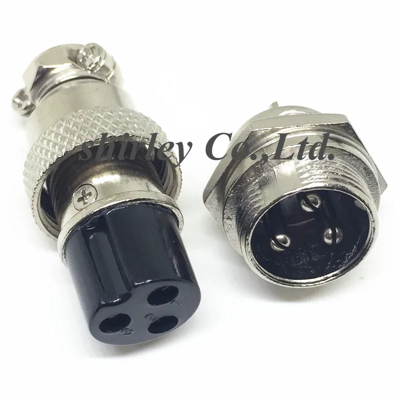 5 пар = 10 шт. GX16 GX16-3 3P 3Pin 16 мм Штекерный и гнездовой разъем для панели Круглый