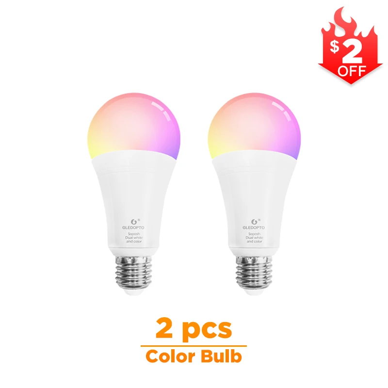 2 pcs bulb G светодиодный OPTO ZIGBEE 12 Вт RGBCCT светодиодный умный лампочка AC100-240V RGB и двойной белый цвет светодиодный лампочка zigbee zll 3,0 RGBWW работает с alexa - Испускаемый цвет: 2 pcs bulb