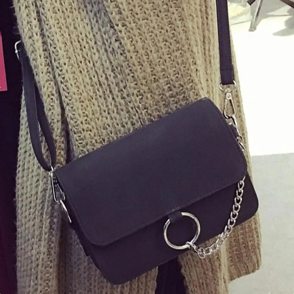 Модная женская сумка с кольцом на плечо для девочек из искусственной кожи через |