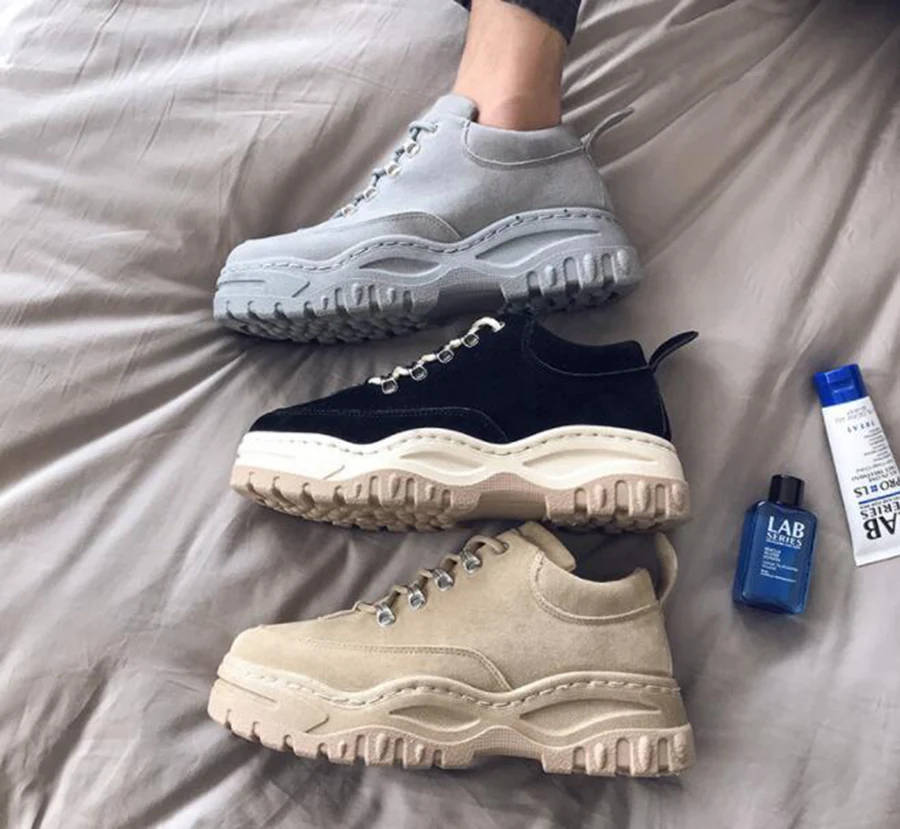 Осенние новые мужские трендовые низкие Туфли в стиле ретро для студентов дикая