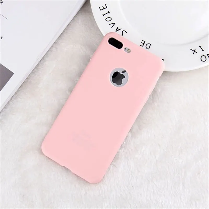 Чехол для Телефона iPhone 7 Plus 6 6s 8X5 5s SE XR XS MAX простые однотонные ультратонкие мягкие