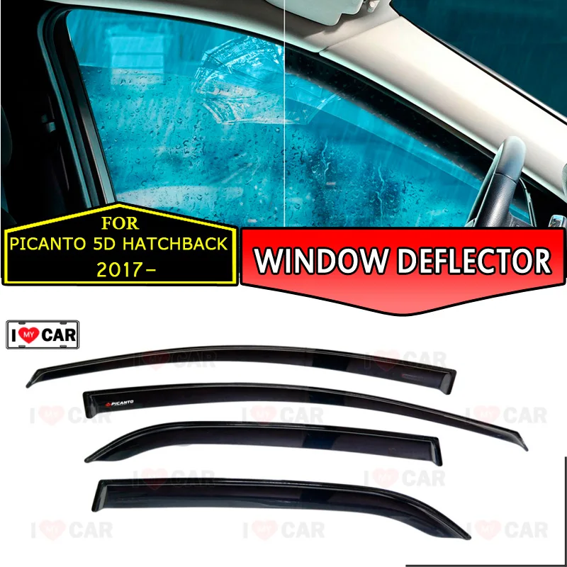 Оконный ДЕФЛЕКТОР ДЛЯ Kia Picanto 5D 2017 хэтчбек автомобильный оконный дефлектор