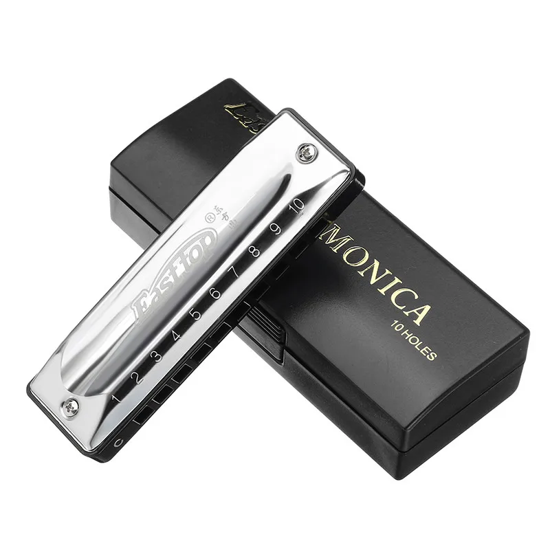 Новинка 2018 EASTTOP T002 10 hole Harmonica Blues Diatonic пластиковая коробка Высокое качество