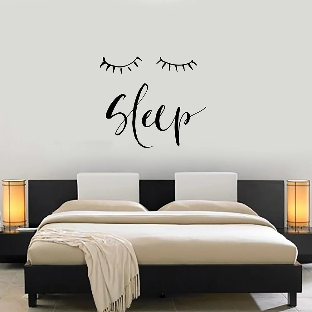 Sleep Close глаза мечту виниловые наклейки на стены домашнего декора спальни diy