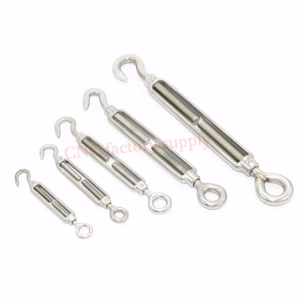 

304 Stainless steel flower basket screw M4 M5 M6 Rotate Chain wire rope tensioner Bloom bolt tension turnbuckle