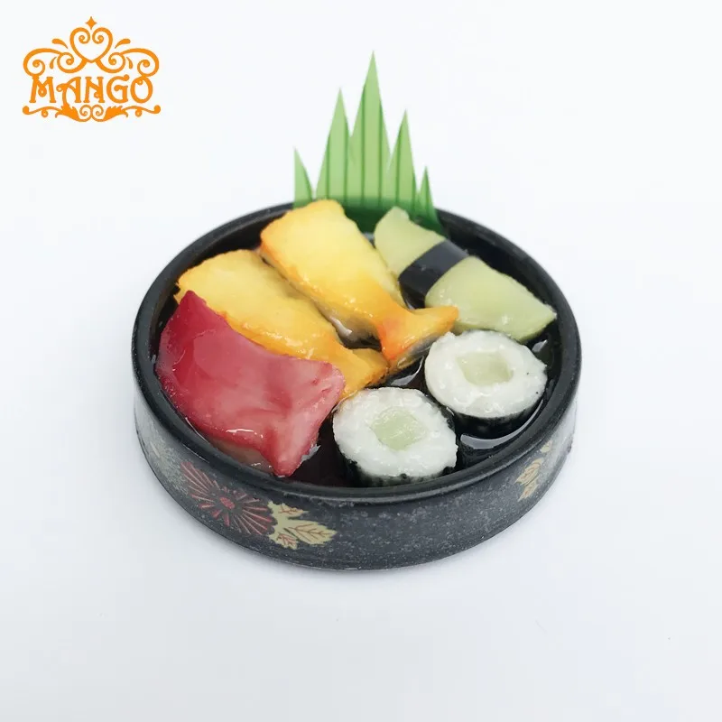

1/6 Dollhouse Miniatures Kitchen Food Decor Vivid Japanese Food Sushi - Round Plate free shipping