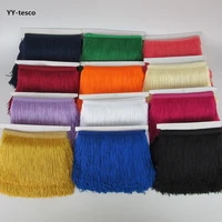 yy tesco 10 yard 15cm long lace fringe trim tassel fringe trimming for diy latin dress stage clothes accessories lace ribbon