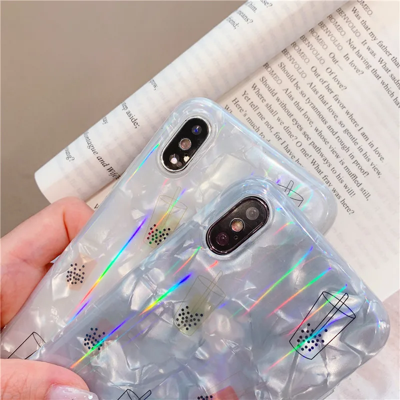 Мягкий чехол для Funny Pearl milk tea xs max apple X мобильного телефона iphone 8 7plus 6s 6 XR