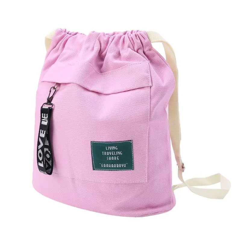 3TT901033-PK Модный брезентовый Рюкзак на шнурке, сумка, переносные повседневные Рюкзаки на шнурках - Цвет: 3TT901033-PK
